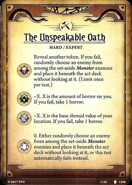 The other side of The Unspeakable Oath.