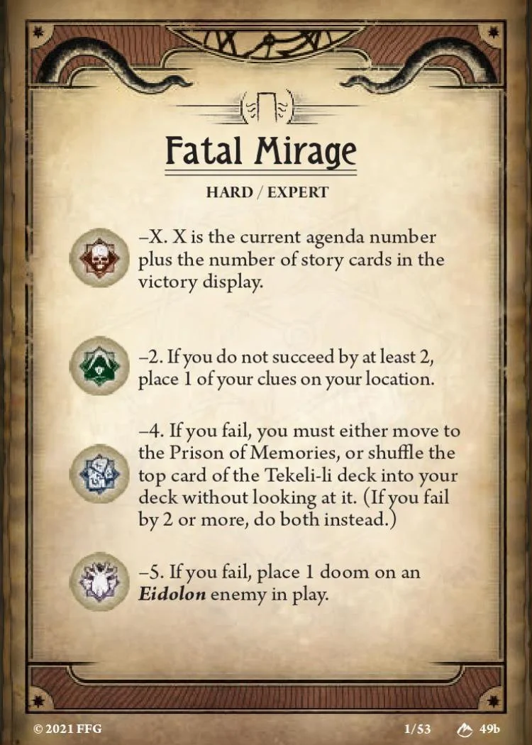 The other side of Fatal Mirage.