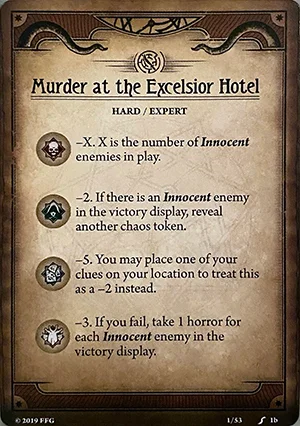 The other side of Murder at the Excelsior Hotel.