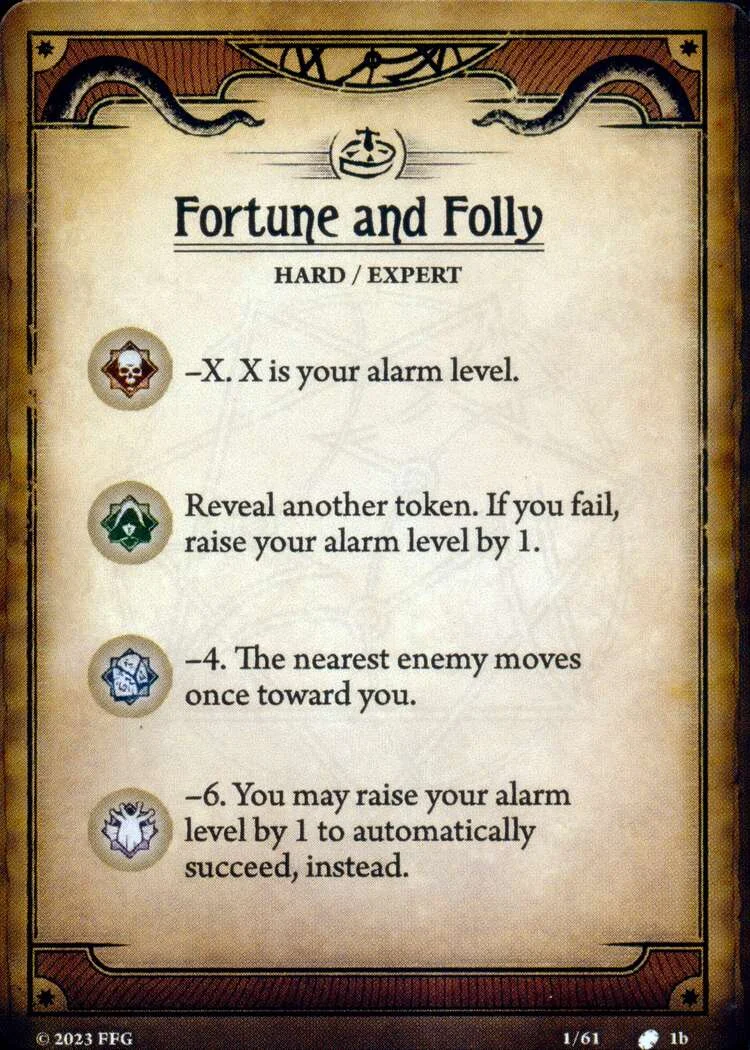 The other side of Fortune and Folly.